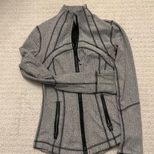 Grey and black lululemon define jacket.